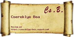 Csereklye Bea névjegykártya